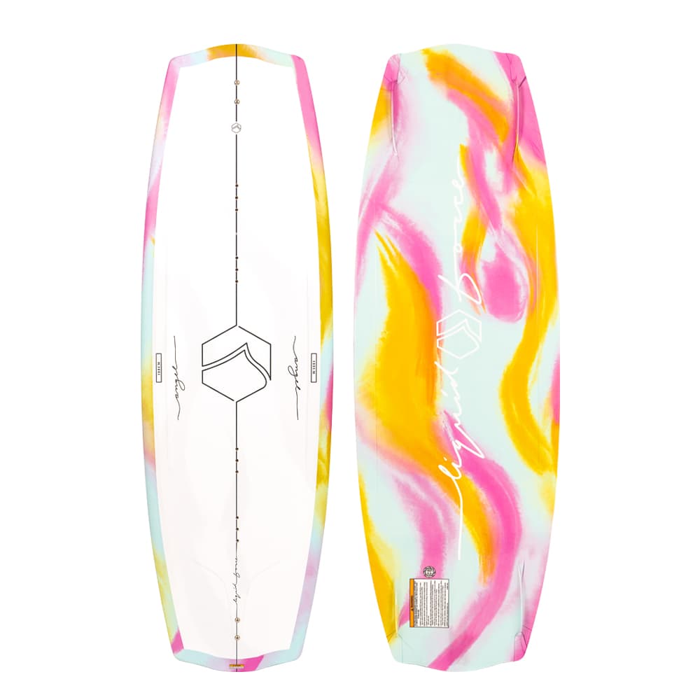Photo of Liquid Force 2025 Women's Angel Wakeboard, White/Pink/Orange, Blank by Liquid Force