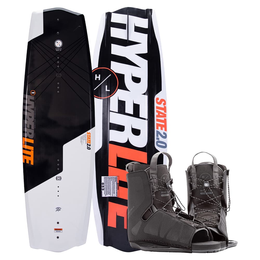 Photo of Hyperlite State 2.0 Wakeboard with Frequency Bindings by Hyperlite